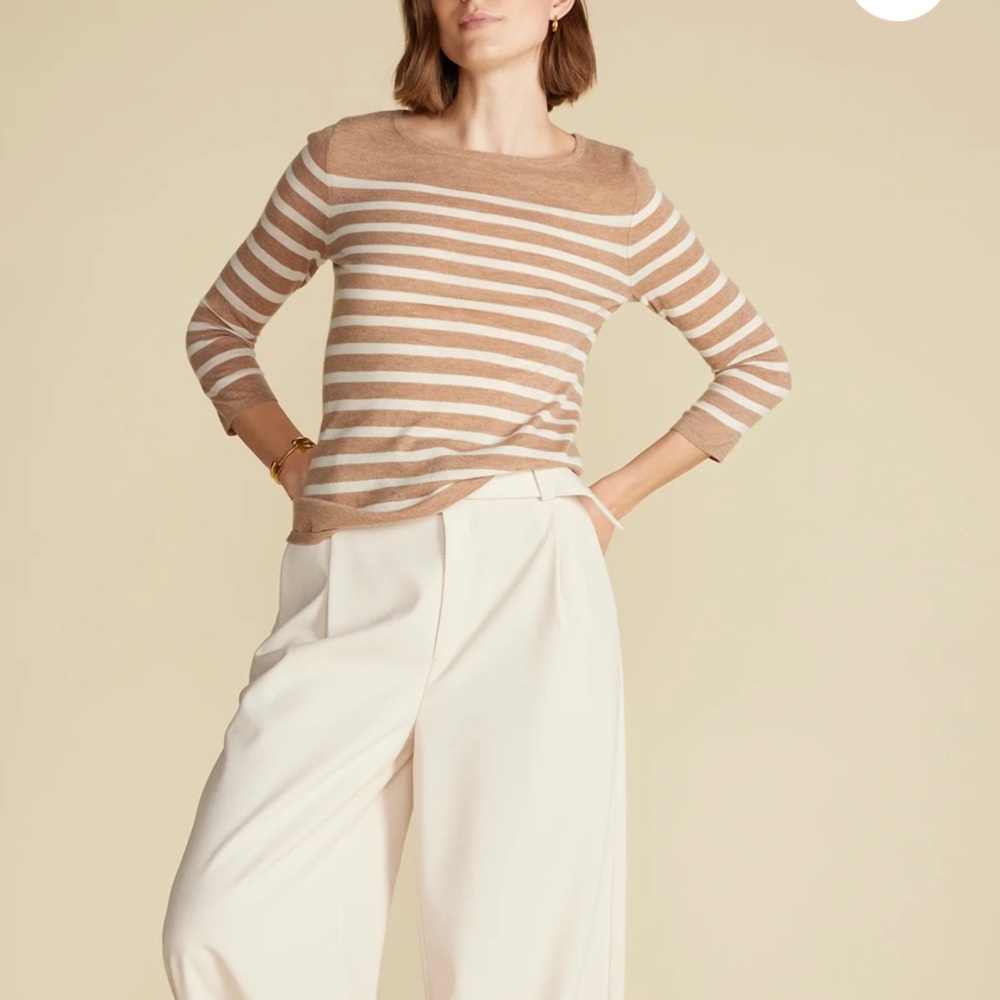 Fran Boatneck Striped Cashmere Sweater